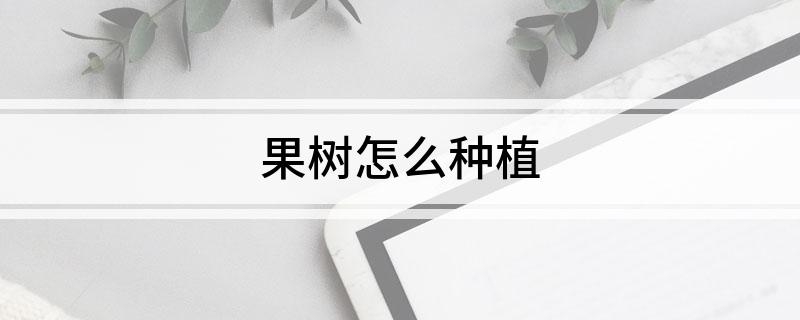 新澳门游戏网站入口果树怎么种植(图1)