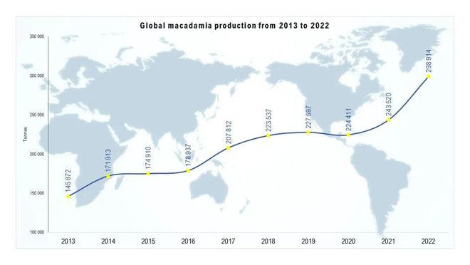 南非夏威夷果产量再创新高2027年全球产量或超50万吨(图3)